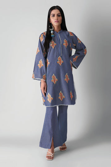 Idn21301 Navy Khaadi Autumn Collection 2021